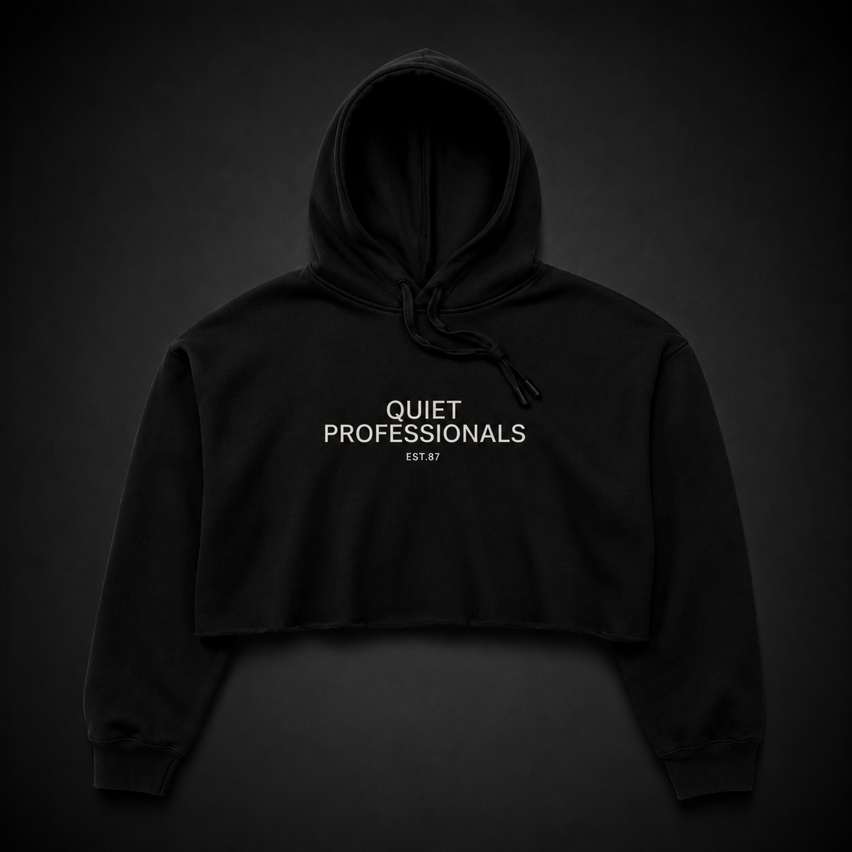 EST.87 Quiet Professionals Women's Cropped Hoodie